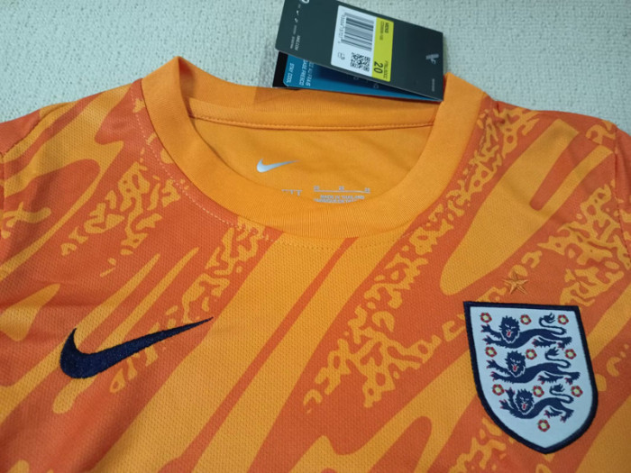 24-25 England Orange GoalKeeper Kids Soccer Jersey