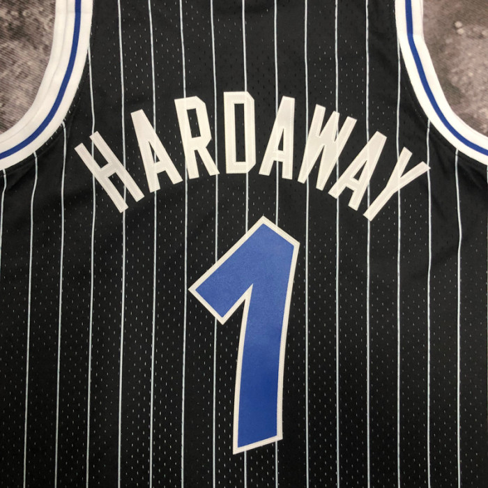 1995 Magic HARDAWAY #01 Black Retro Top Quality Hot Pressing NBA Jersey