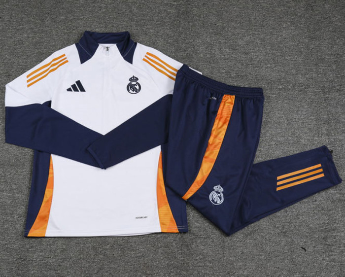 24-25 RMA White Kids Half Pull Tracksuit (童装)(半拉链)