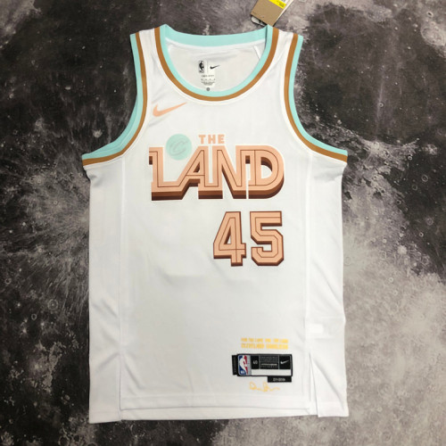 22-23 Cleveland Cavaliers MITCHELL #45 White City Edition Top Quality Hot Pressing NBA Jersey