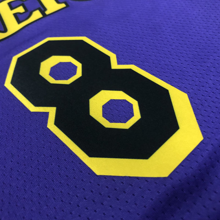 22-23 LAKERS BRYANT #8 Purple Top Quality Hot Pressing NBA Jersey (Trapeze Edition)