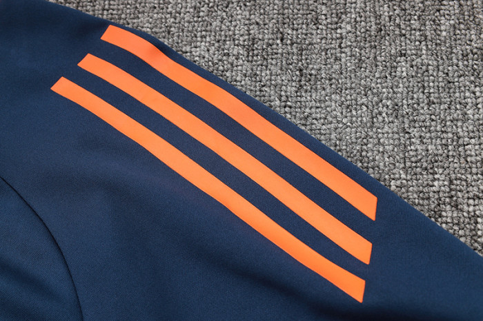 24-25 Man Utd Royal blue Kids Half Pull Tracksuit (童装)(半拉链)