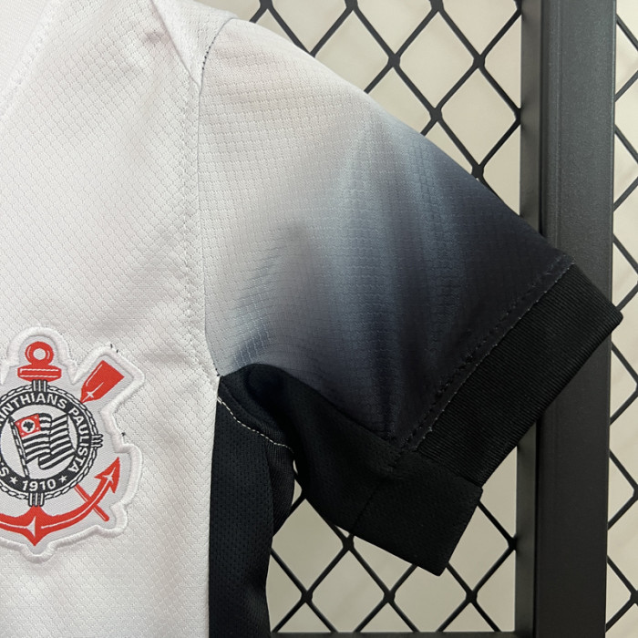 24-25 Corinthians Home Kids Soccer Jersey