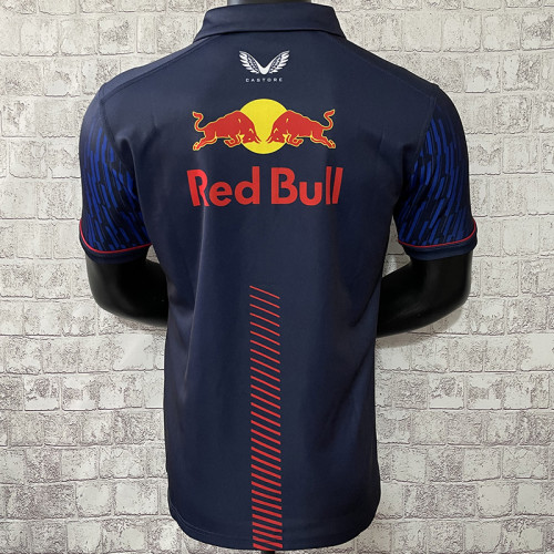 2023 F1 Red Bull #1 Royal Blue Polo Red Racing Suit(有领1号)