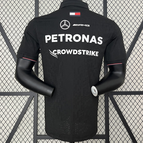 2024 F1 Mercedes Black Polo Racing Suit (有领)