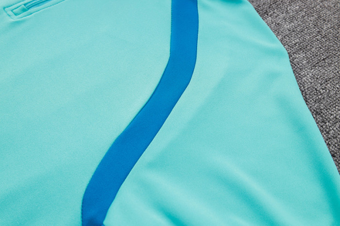 2024 JOM Light blue Half Pull Tracksuit (半拉链)