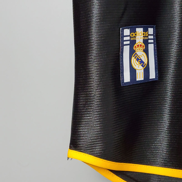 2000-2001 RMA Away Black Retro Soccer Jersey