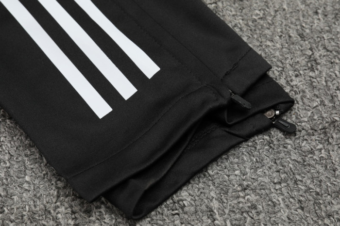 2024 AD Black Kids Half Pull Tracksuit (童装)(半拉链)