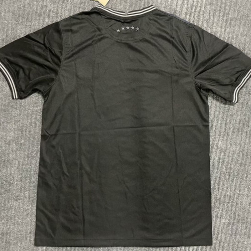 22-23 Brazil Black Fans Soccer Jersey(前底纹-灰标)