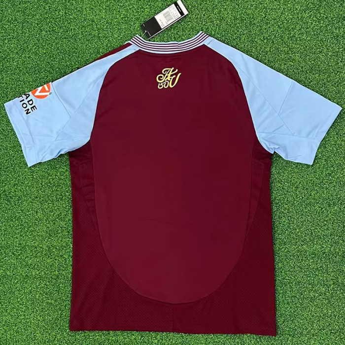24-25 Aston Villa Home Fans Soccer Jersey