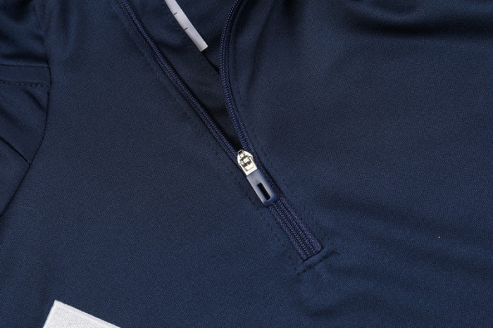 2024 AD Navy blue Half Pull Tracksuit (半拉链)