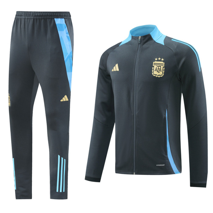 24-25 Argentina Dark gray Jacket Tracksuit #02(蓝领)
