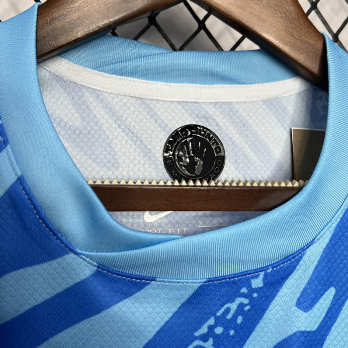 24-25 Corinthians Blue Goalkeeper Fans Soccer Jersey