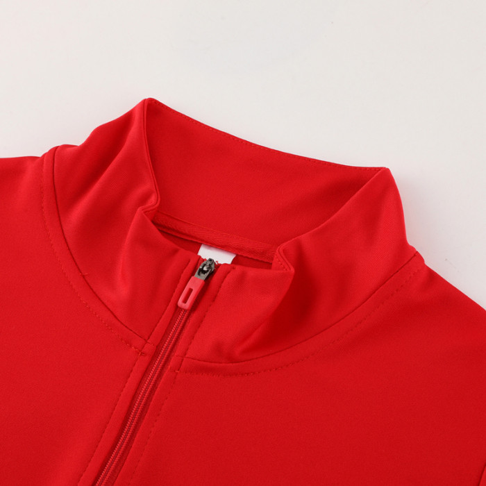 2024 AD Red Half Pull Tracksuit #AB06 (半拉链)