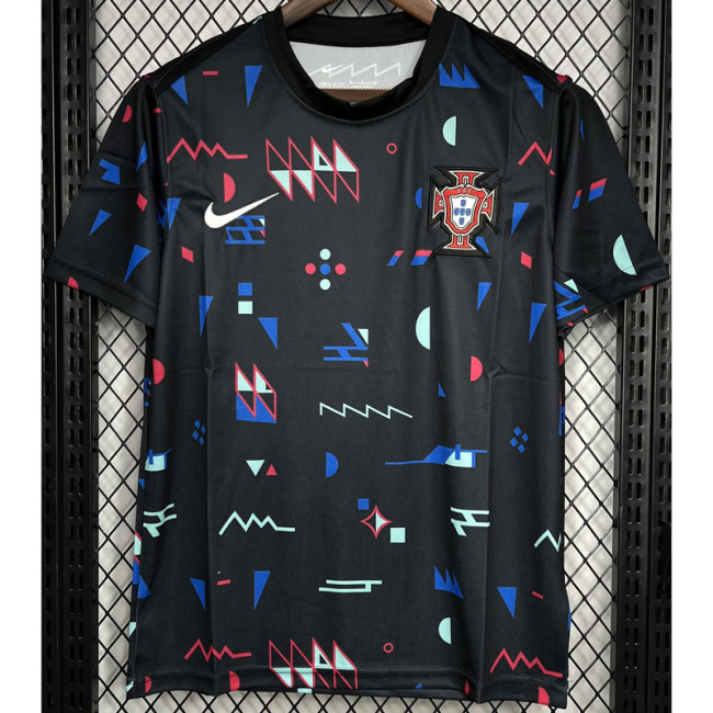 24-25 Portugal Black Training Shirts