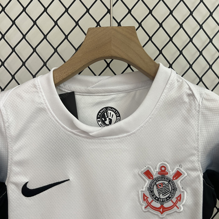 24-25 Corinthians Home Kids Soccer Jersey