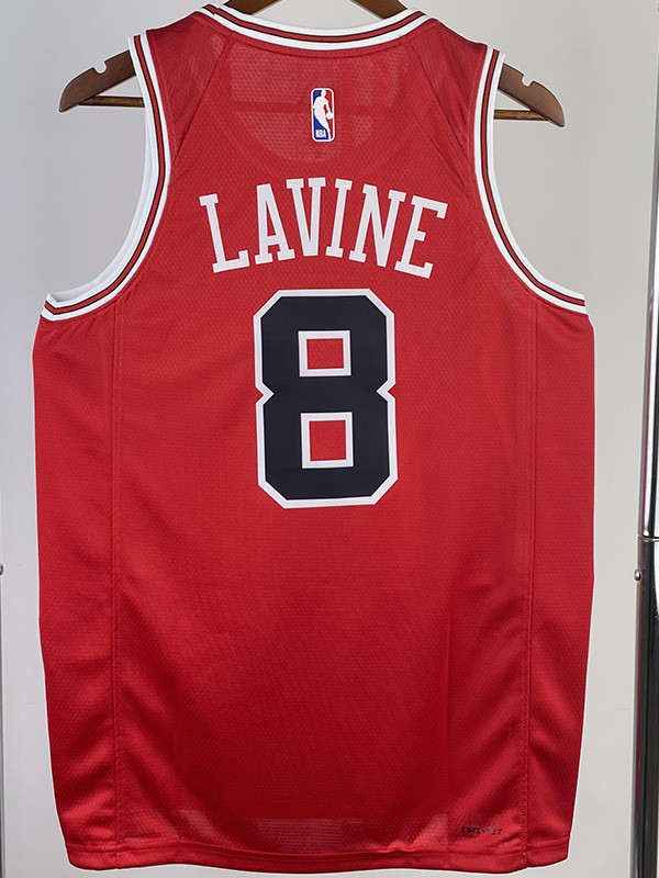 22-23 BULLS LAVINE #8 Red Top Quality Hot Pressing NBA Jersey