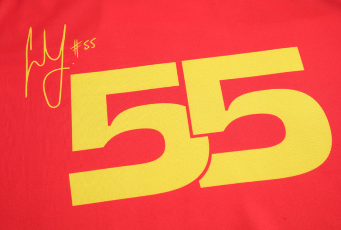 2023 F1 Formula One Ferrari #55 Red Racing Suit (圆领55号)