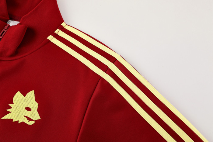 24-25 Roma Red blue Jacket Tracksuit #02