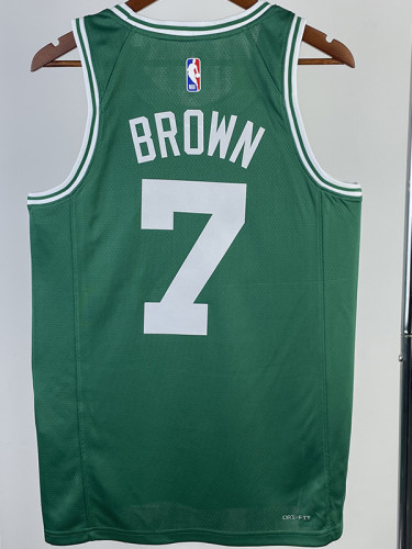 22-23 CELTICS BROWN #7 Green Top Quality Hot Pressing NBA Jersey