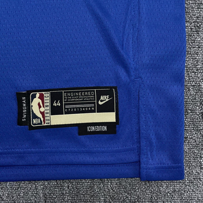 Warriors WIGGINS #22 Blue 75th Anniversary Retro NBA Jersey