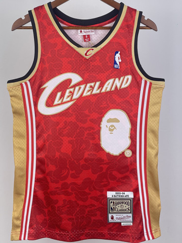 2023 Cleveland Cavaliers & BAPE #93 Red Top Quality Hot Pressing NBA Jersey