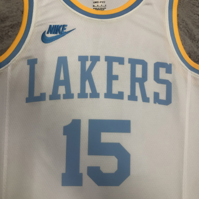 22-23 LAKERS REAVES #15 White Retro Top Quality Hot Pressing NBA Jersey