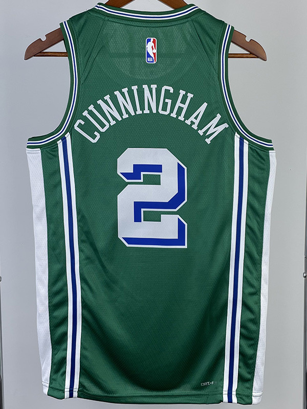 22-23 Pistons CUNNINGHAM #2 Green City Edition Top Quality Hot Pressing NBA Jersey