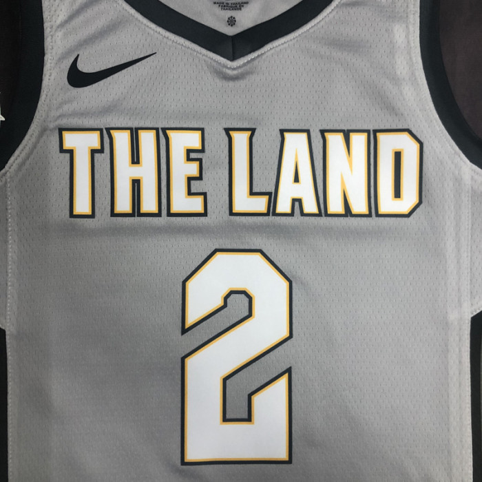 2018 Cleveland Cavaliers IRVING #2 Gray Top Quality Hot Pressing NBA Jersey