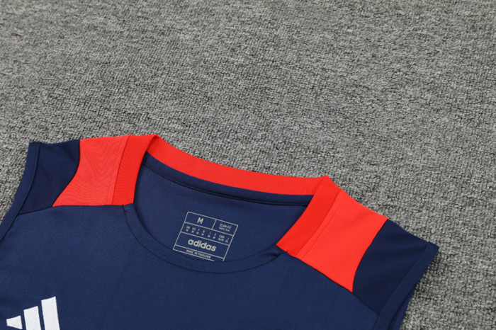 24-25 Man Utd BlueTank top and shorts suit