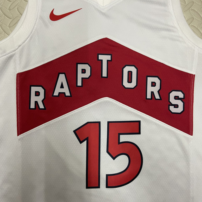 22-23 Raptors CARTER #15 White Top Quality Hot Pressing NBA Jersey