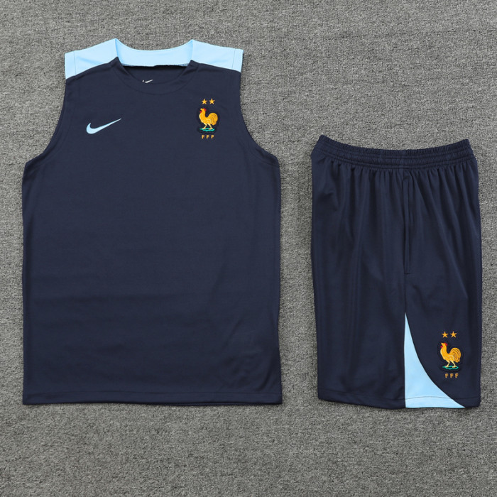 24-25 France Royal Blue Tank top and shorts suit