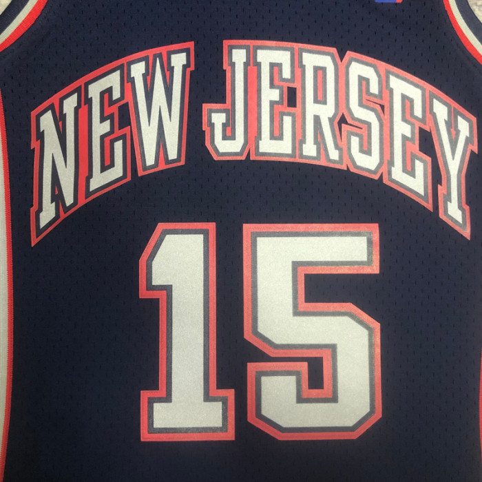 2006-07 NETS CARTER #15 Dark Blue Retro Top Quality Hot Pressing NBA Jersey
