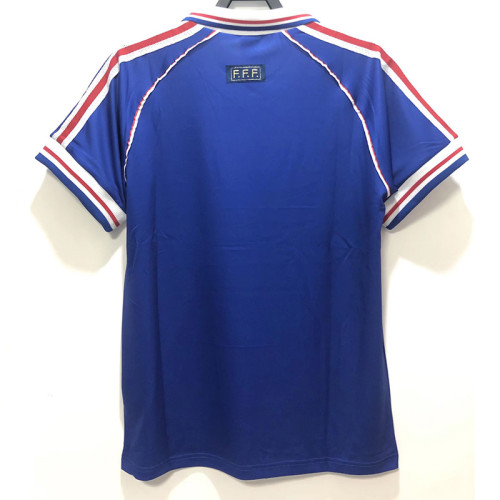 1998 France Home Retro Soccer Jersey(右胸带小字)