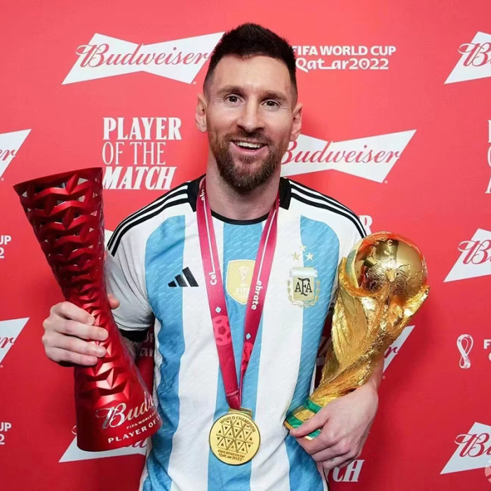22-23 CAMPEONES DEL MUNDO 3 Stars Argentina Home Fans Soccer Jersey (三星)