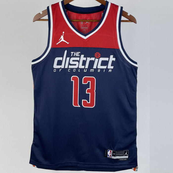 22-23 Wizards POOLE #13 Royal blue Top Quality Hot Pressing NBA Jersey (Trapeze Edition)