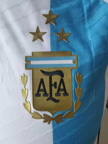 22-23 Argentina Home 3 Stars Player Version Soccer Jersey (三星)