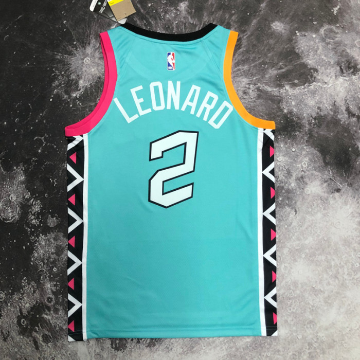 22-23 Sa Spurs LEONARD #2 Green City Edition Top Quality Hot Pressing NBA Jersey