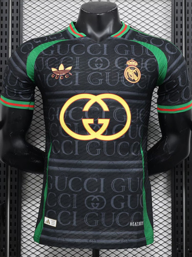 24-25 RMA Black Green Special Edition Player Version Soccer Jersey