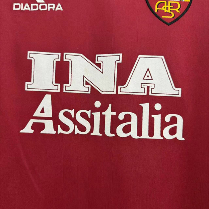 1998-1999 Roma Home Retro Soccer Jersey