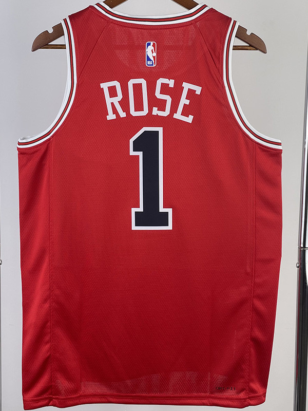 22-23 BULLS ROSE #1 Red Top Quality Hot Pressing NBA Jersey