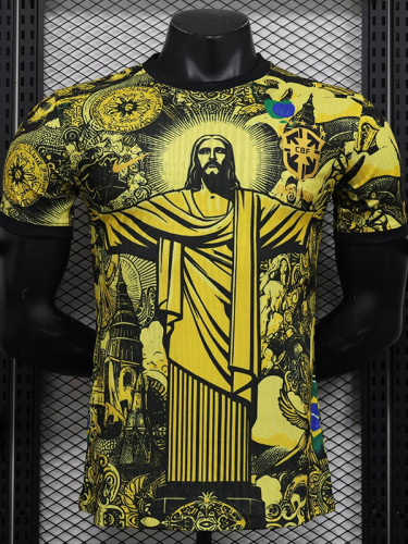24-25 Brazil Yellow Special Edition Player Version Soccer Jersey *耶稣黄色