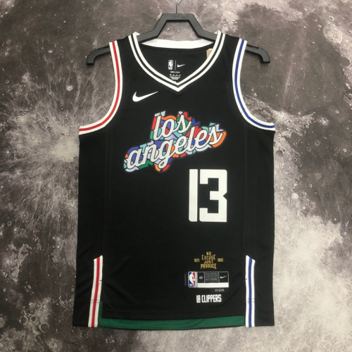 22-23 Clippers GEORGE #13 Black City Edition Top Quality Hot Pressing NBA Jersey