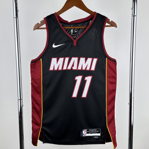 22-23 HEAT JAQUEZ JR. #11 Black Top Quality Hot Pressing NBA Jersey (V领）