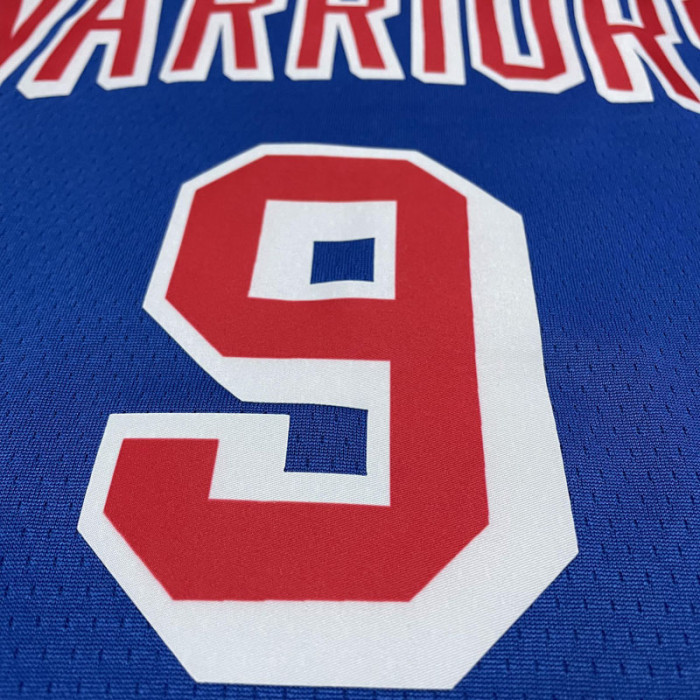 Warriors IGUODALA #9 Blue 75th Anniversary Retro NBA Jersey