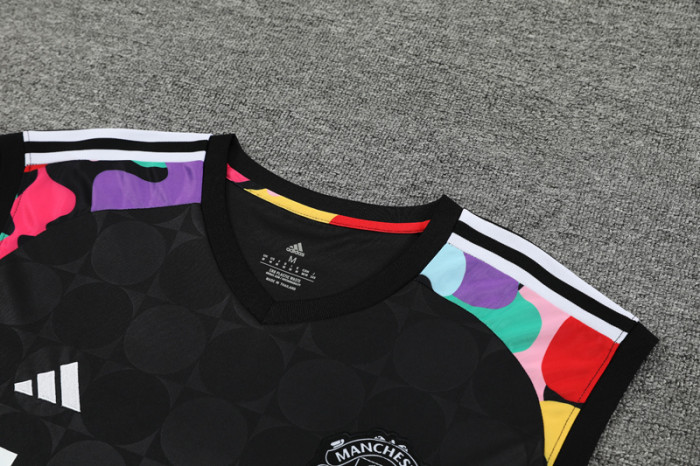 24-25 Man Utd Black Tank top and shorts suit