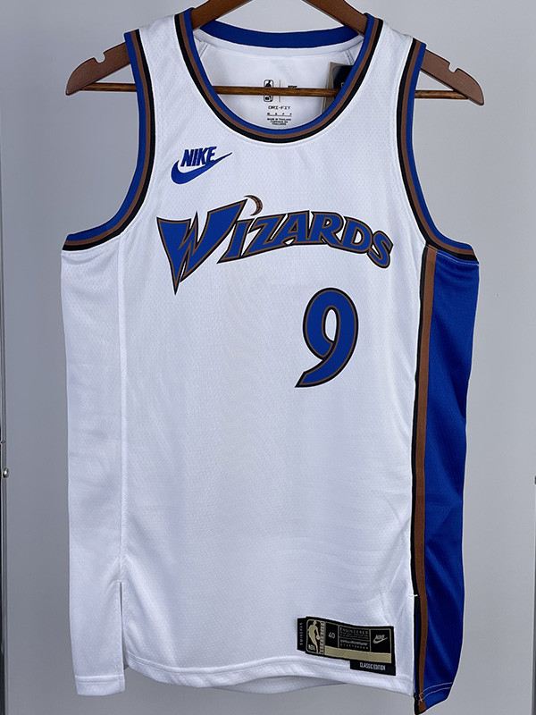 22-23 Wizards AVDIJA #9 White Top Quality Hot Pressing NBA Jersey (Retro Logo)
