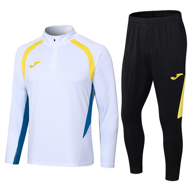 2024 JOM White Half Pull Tracksuit (半拉链)