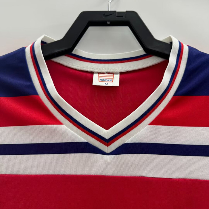 1980-1982 England Away Red Retro Soccer Jersey