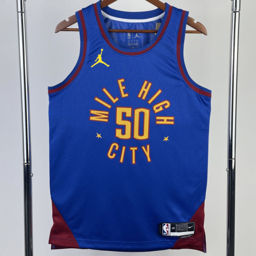 22-23 Nuggets GORDON #50 Blue Top Quality Hot Pressing NBA Jersey (Trapeze Edition) 飞人版